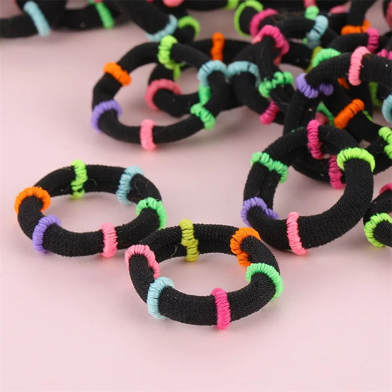 Веревка для волос девочек эластичная хлопковая 100 шт. резинка хвоста | Украшения и