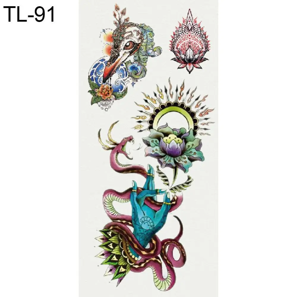 Модная Змея кошка собака яркая деталь фестиваль искусственные татуировки