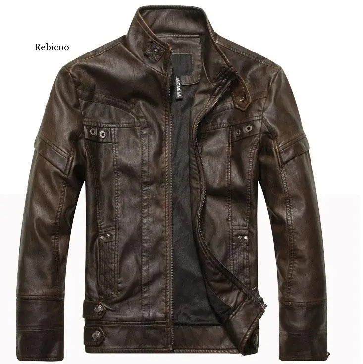 

New Motorcycle Leather Jacket Men Men's Leather Jackets Mens Leather Coats