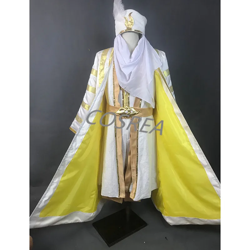 2019 Movie Adult Men Aladdin Costume Coat Pants Hat Full Set Magic Lamp Cosplay Halloween Party Outfit Suits | Тематическая одежда