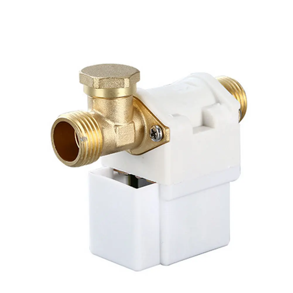 

G1/2'' Brass Electric Solenoid Valve 12v DC Water Air Inlet Flow Switch For Water Control Valve DC Normally Closed Brass FCC-1S