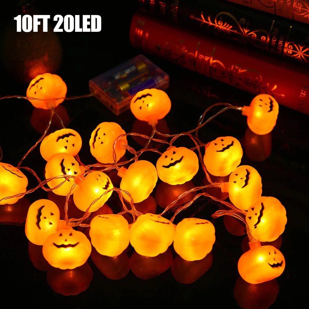 

300cm Halloween Fairy String Lights 20LED Lights Pumpkin Hanging Prop Lamp Party Decor For Garden Door Yard Landscape