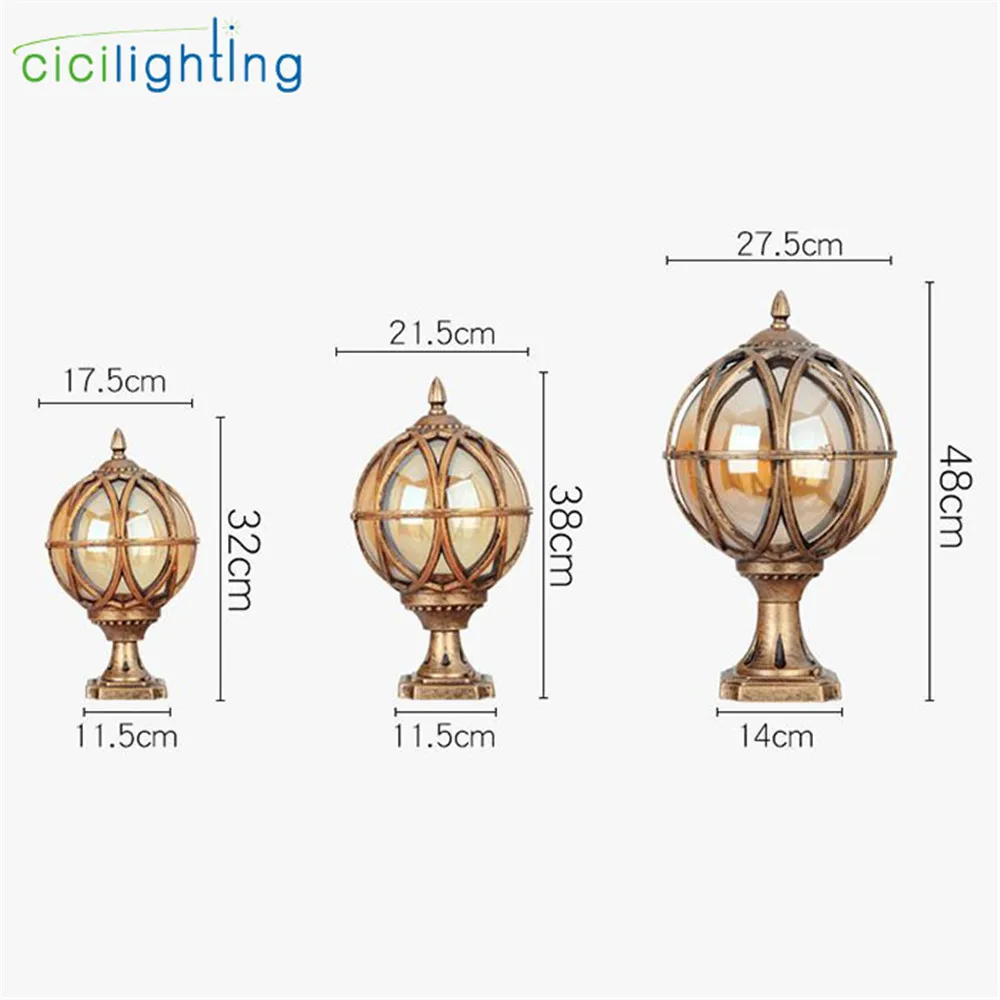 Винтажный уличный фонарь черный деревенский наружный светильник для сада | Лампы