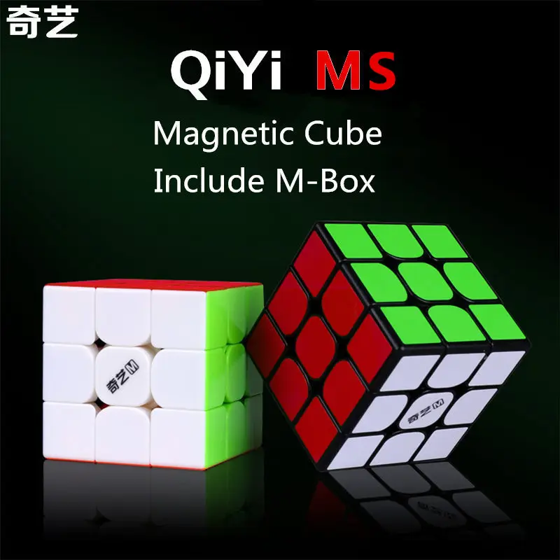 

QiYi MS Серия 3x3x3 Магнитный магический скоростной куб без наклеек профессиональные магнитные кубики-Пазлы обучающие игрушки для детей и взрос...