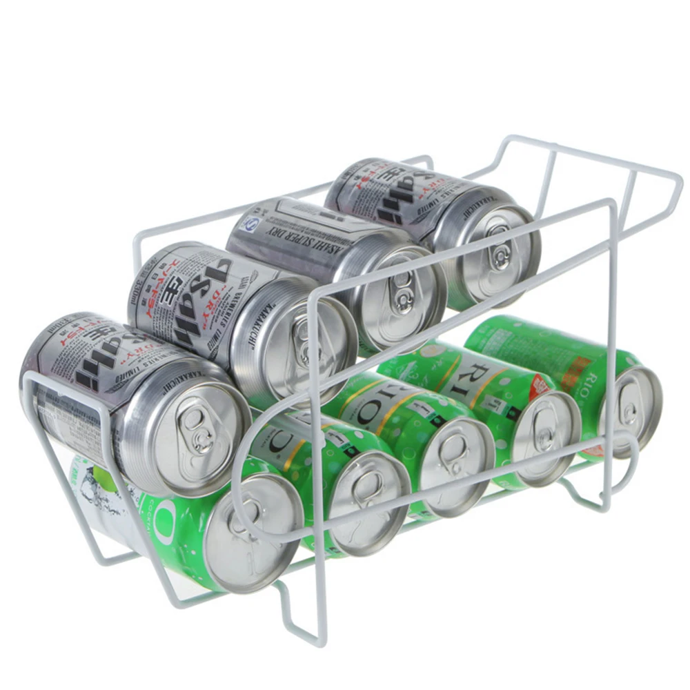 

Кухонная посуда, двухуровневый стеллаж для хранения банок, банок для пива, напитков, холодильник, держатель для бутылок, органайзер для хран...