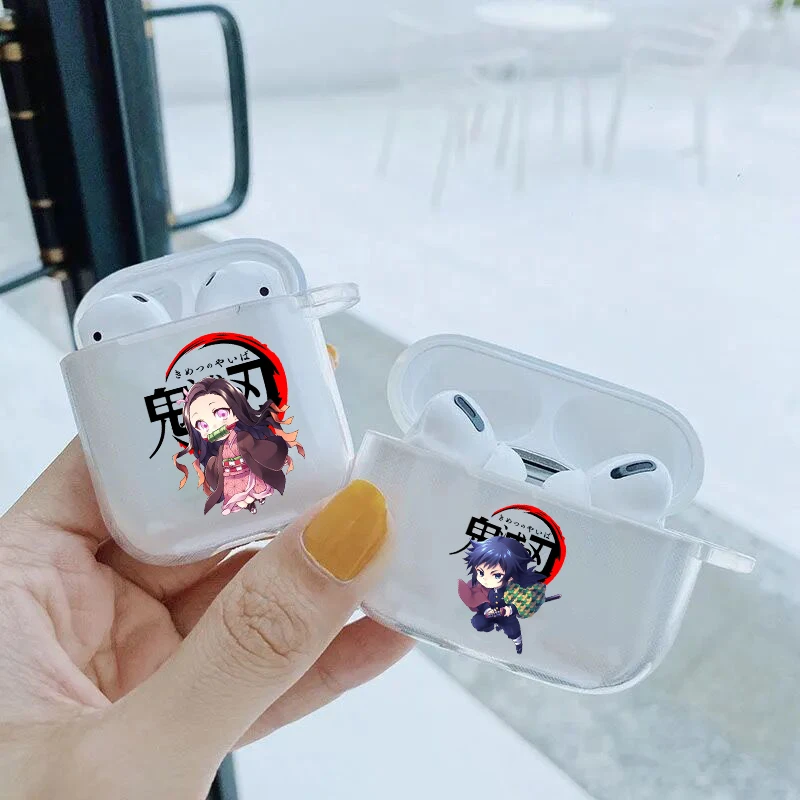 

Cute Japan Demon Slayer TPU silicone Bluetooth Airpod Case For Airpods 1 2 3 Anime Kimetsu Soft Phone cover for Airpods pro