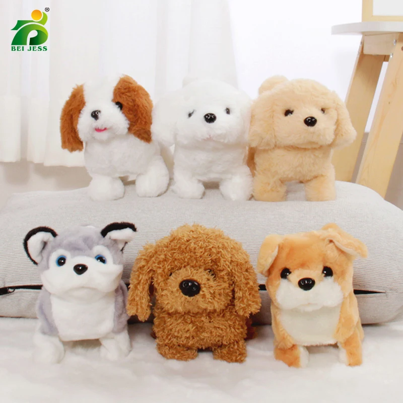 

6 PCS Girls Cute Stuffed Pet Dog Toys Set Children Soft Kawaii Animal Room Decor Simulation Baby Plush Birthday Gifts