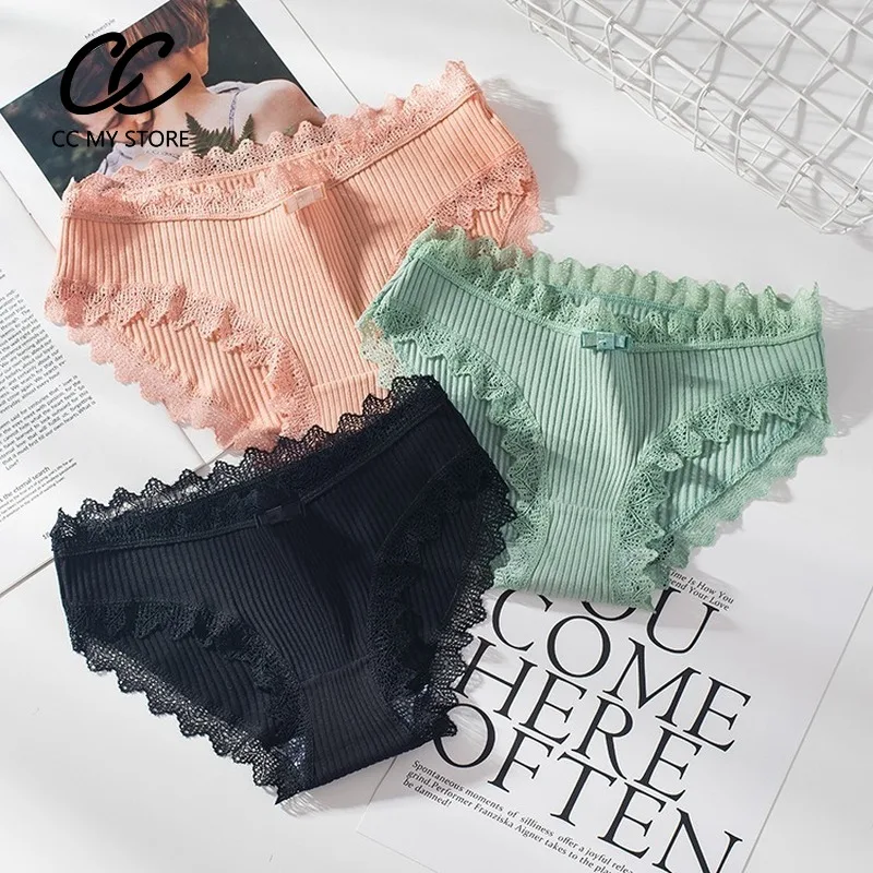 Женские нитки хлопковые трусы Японские туфли украшенные бантами Нижнее белье