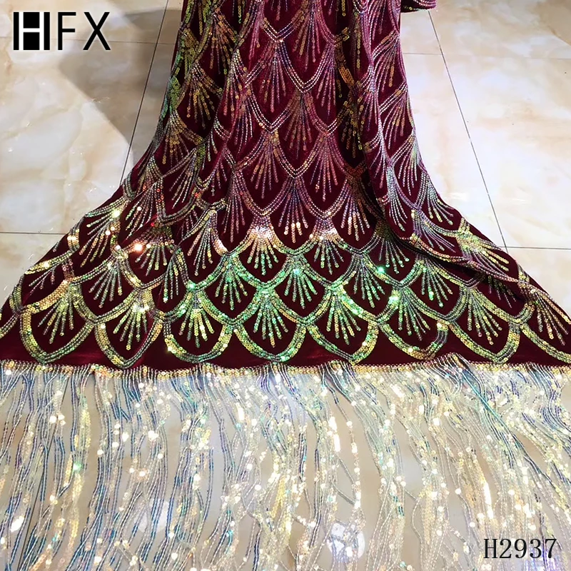 Нигерийская кружевная ткань африканская с пайетками 2019 Высококачественная