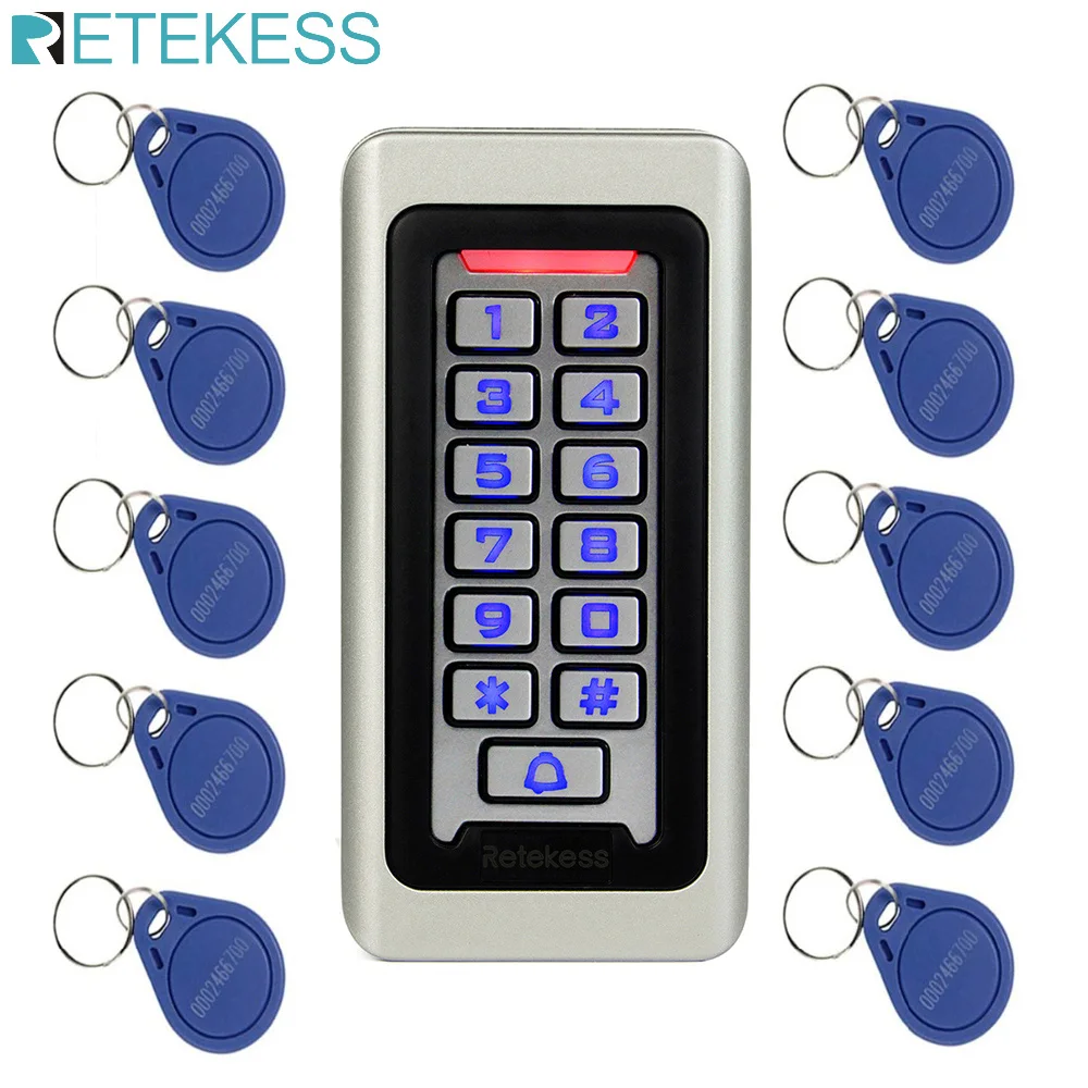 RETEKESS система контроля доступа с клавиатурой RFID Дверь 125 кГц 1 клавиатура + 10