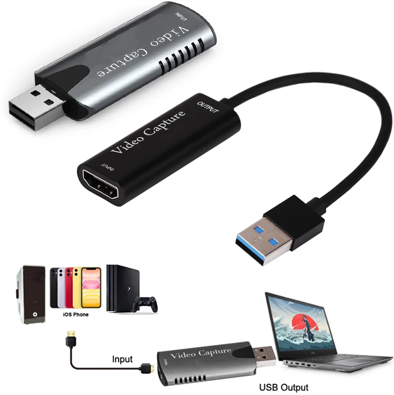 

4K USB 2,0 3,0 HDMI-совместимая карта видеозахвата 1080p коробка для захвата игр для PS4 Xbox OBS потоковая трансляция HD-камера пластина для записи