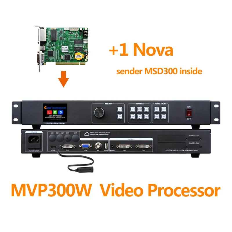 Наружный полноцветный светодиодный настенный экран Wi-Fi видеопроцессор MVP300W