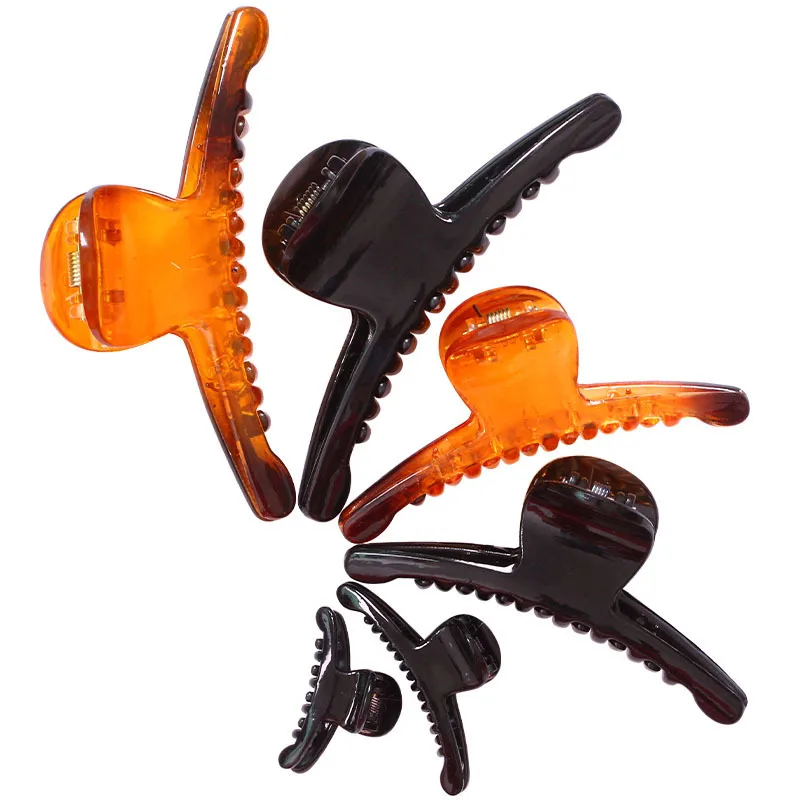 Модные Простые зажимы для волос женщин хорошее качество пластиковый Краб