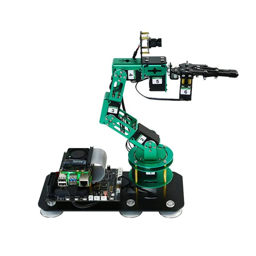 Günstig Yahboom Raspberry Pi 4B ROS Open Source Programmierung Robotic Arm Roboter Sortierung Ai Visuelle Anerkennung Kit Für Rc Modell Smart Auto