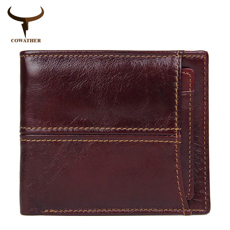 Мужской кошелек из натуральной воловьей кожи с RFID защитой|Мужские кошельки| |