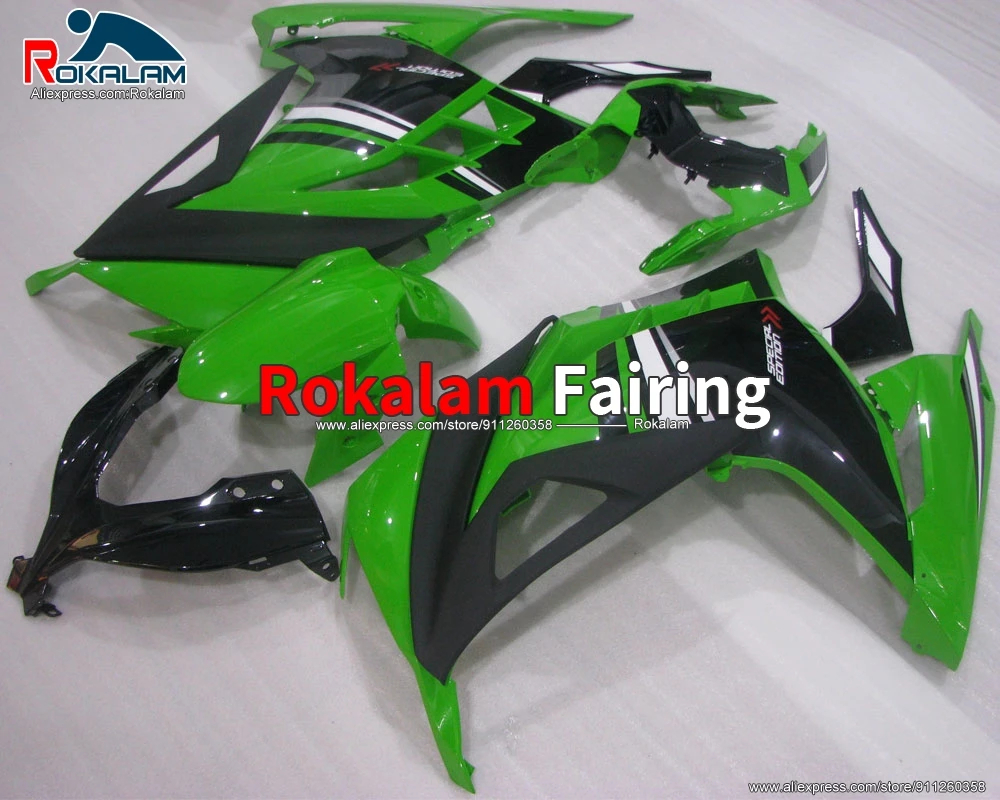 

Fairing For Kawasaki EX300 Ninja 300R 2013 2014 2015 2016 Black Green ABS Sport Motorbike Body Kit (Injection Molding)