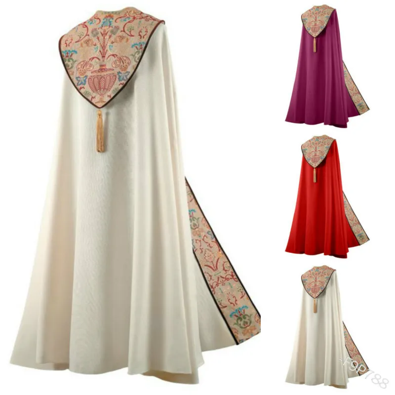 Костюмы на Хэллоуин для мужчин средневековый Ретро шалевая накидка Молитва