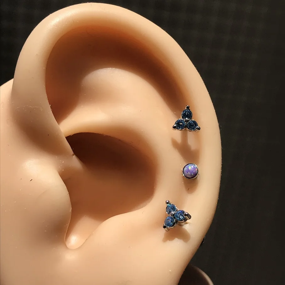 Новое поступление 3 шт./компл. ювелирные изделия для пирсинга с опалом из