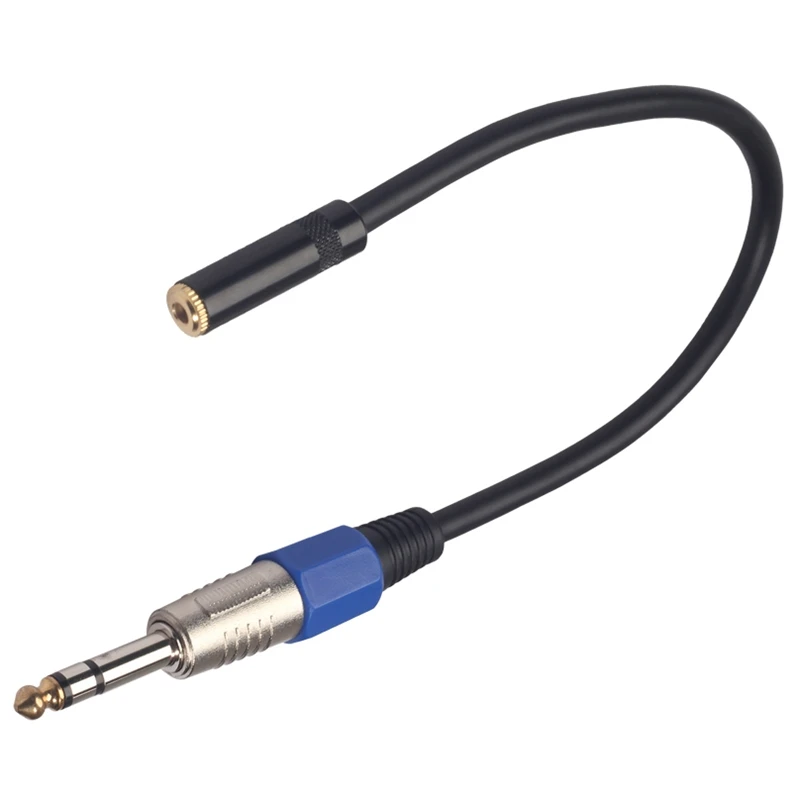 6.35Mm Male To 3.5Mm Female Extension Cable 1/4 Inch Stereo Plug Trs 1/8 Jack Socket for Headphone Amplifiers 30Cm |