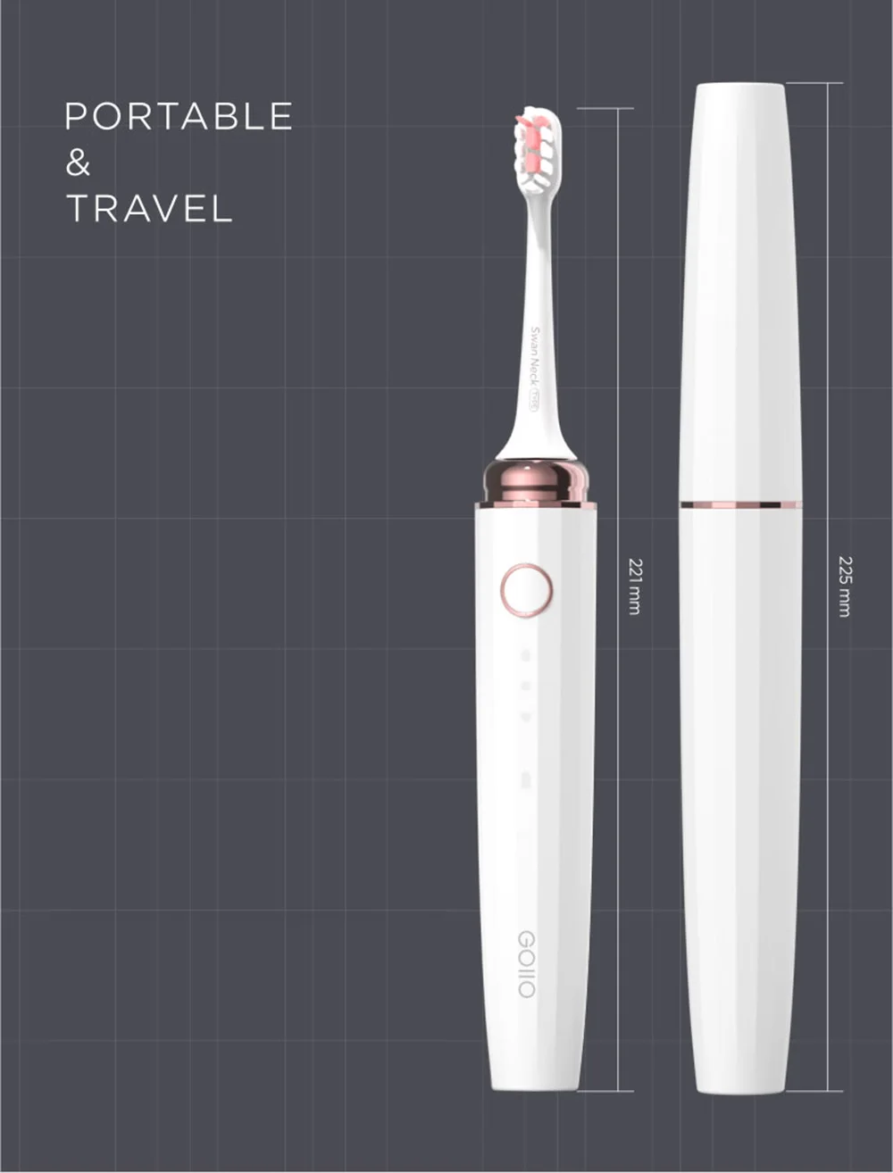 Электрическая зубная щетка звуковая волна IPX7 Водонепроницаемая перезаряжаемая высокое качество смарт-чип отбеливание Уход за зубами здоровье