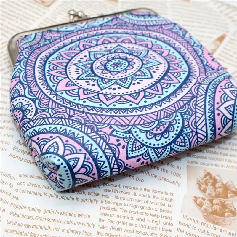 Женский кошелек в этническом стиле ретро с принтом мини-кошелек геометрическим