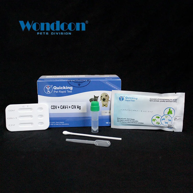 Wondcon ветеринарный Canine CDV + CAV-I CIV Ag быстрый тест аденовирус тип I антиген