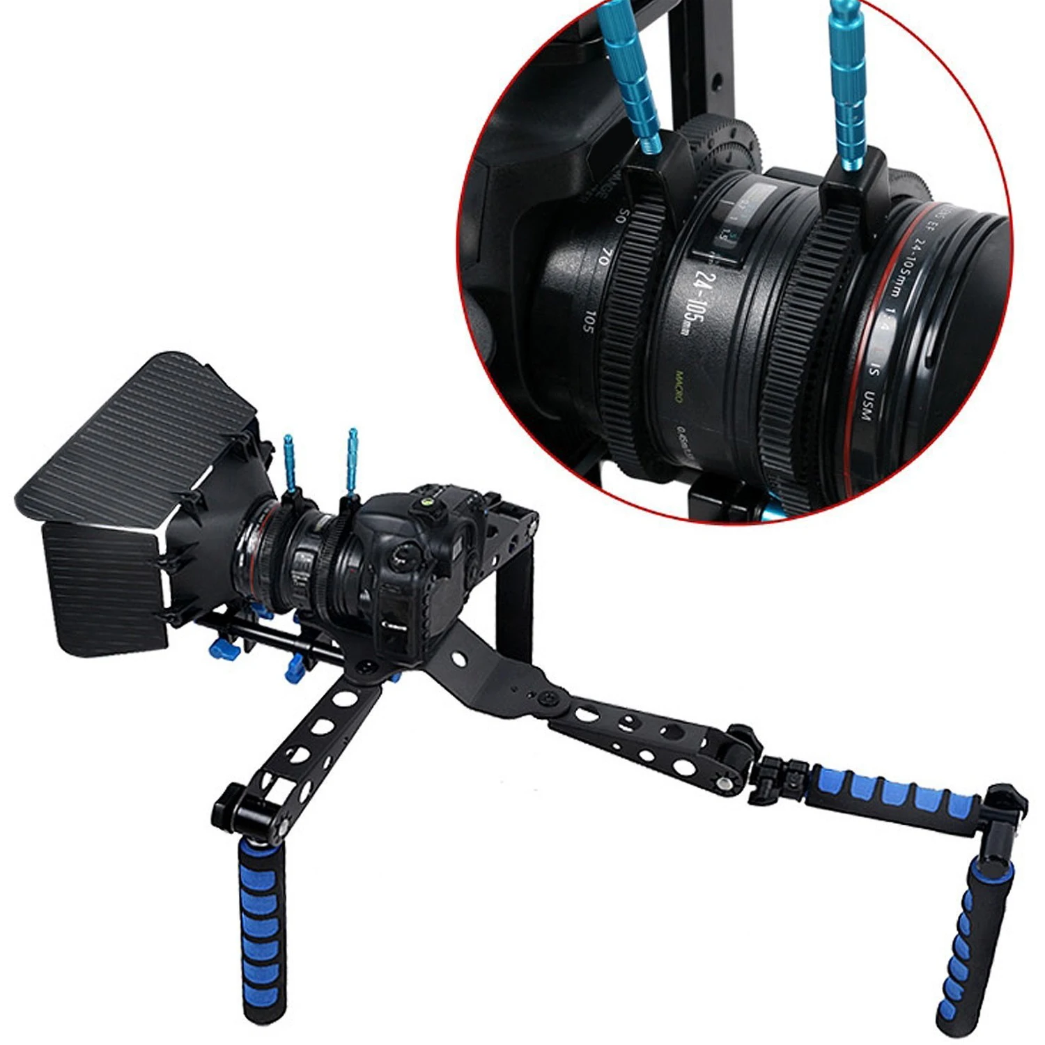 Регулируемое кольцо Gosear с ручкой для камеры DSLR видеокамеры 49 мм 52 55 58 62 67 72 77 82