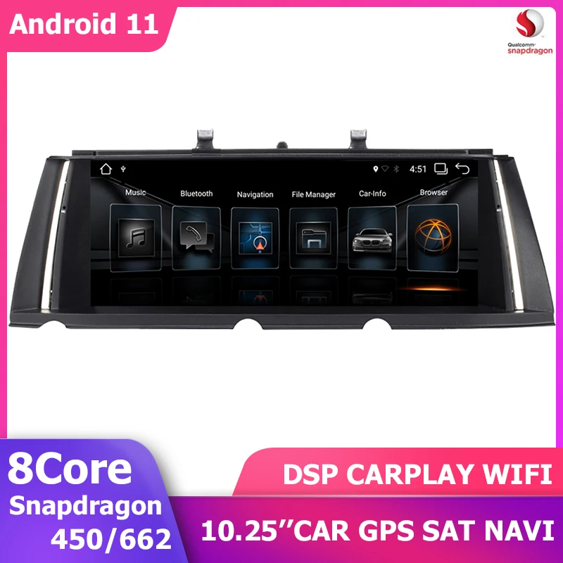 

10.25'' GPS Navigation Android 11 Multimedia player For BMW 7 Series F01 F02 2009-2015 CIC NBT 1920*720 Snapdragon662 DSP 8+256G