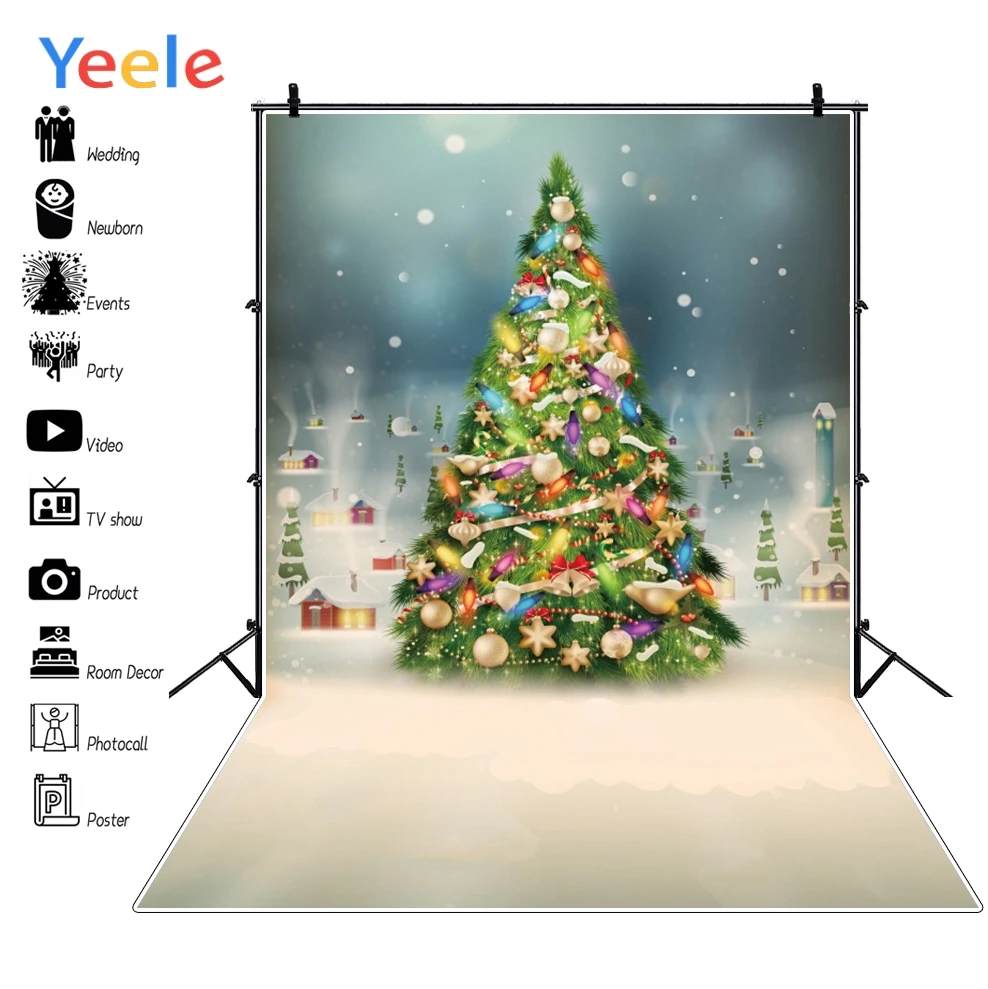 Yeele Рождественская елка Облако Цветок Мультфильм ребенок играть фотографии фоны