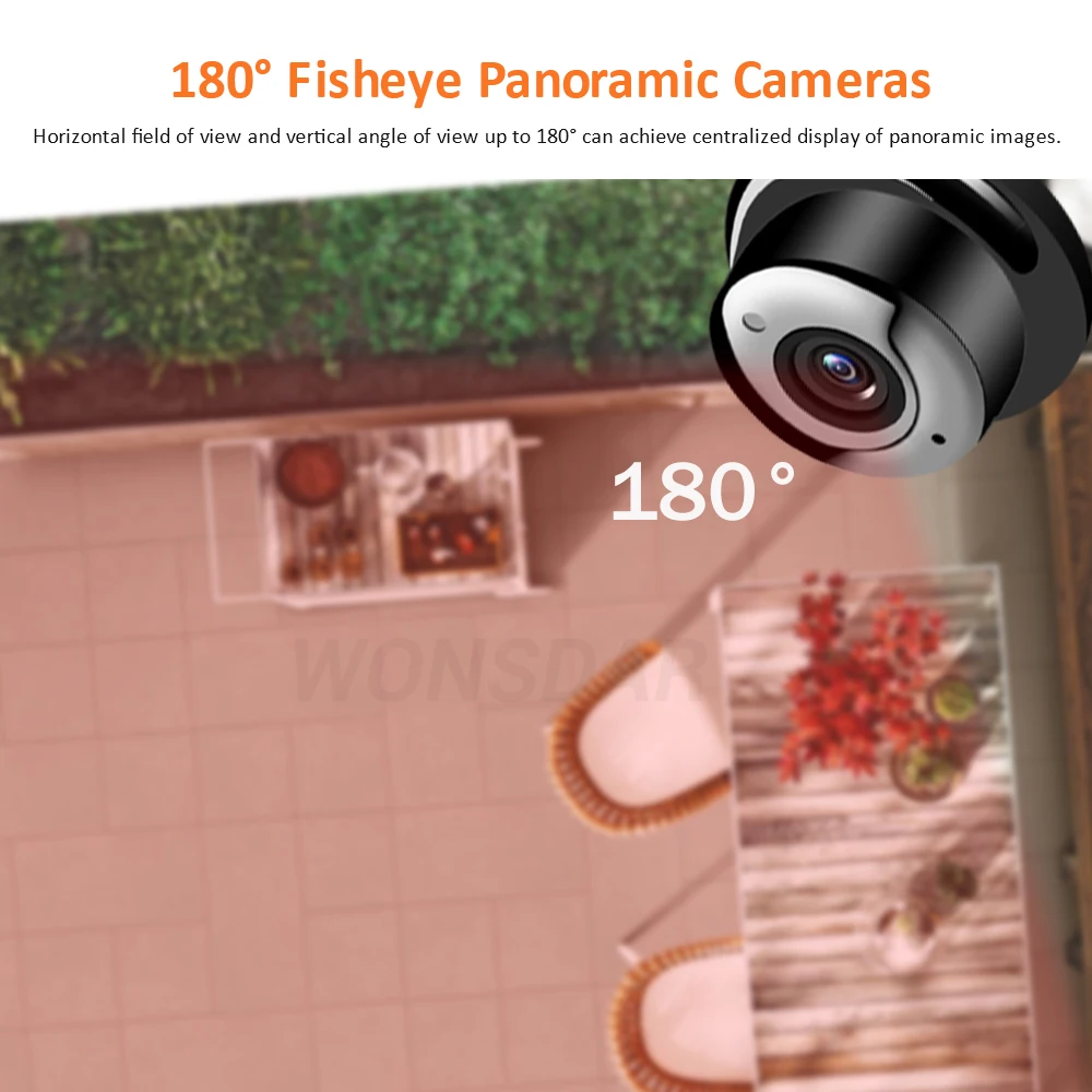 Ip-камера видеонаблюдения 960P Wi-Fi панорамная камера с углом обзора 360 градусов