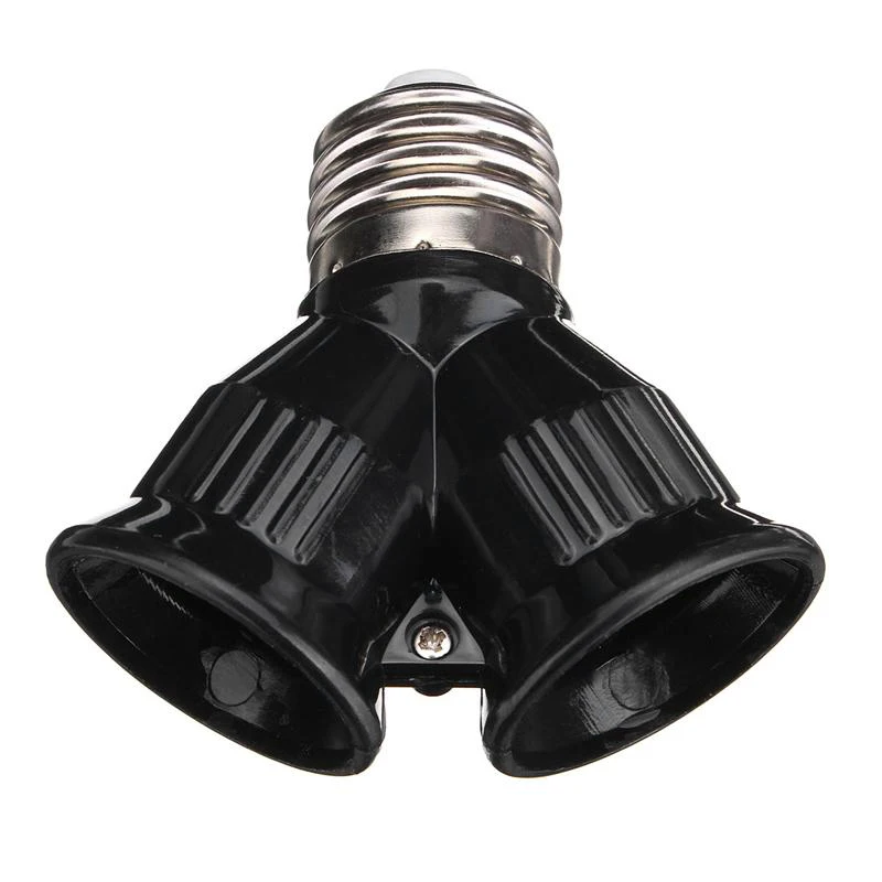 

1PCS E27 To 2E27 Lamp Holder Converter Y Shape Corn Bulb Base Type Socket Conversion 2E27 Splitter Adapter Lamp Bases holder