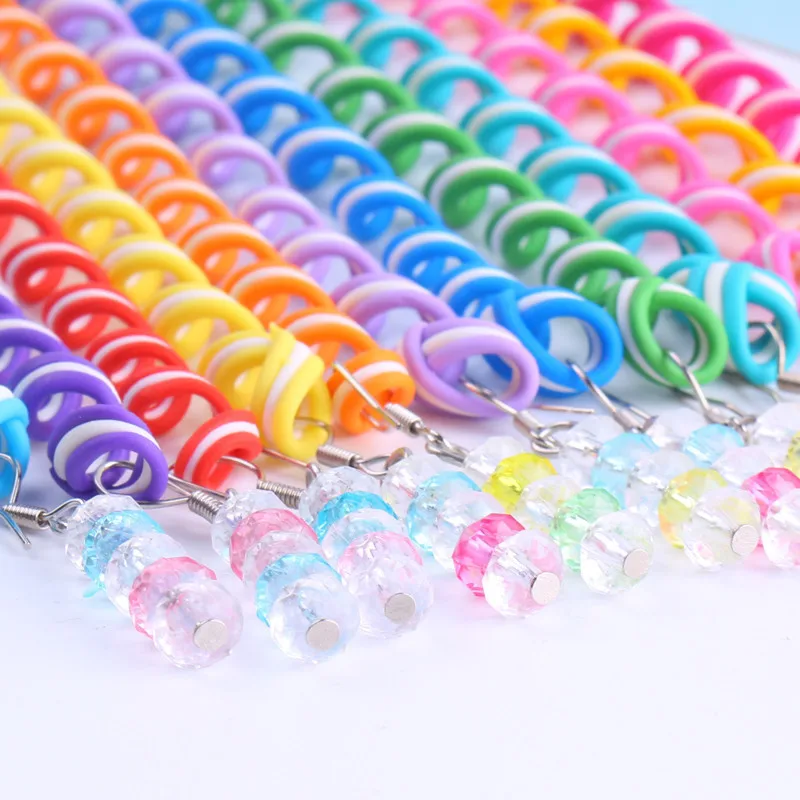 1 шт. радужные Цветные Милые бигуди для девочек щипцы волос инструменты укладки