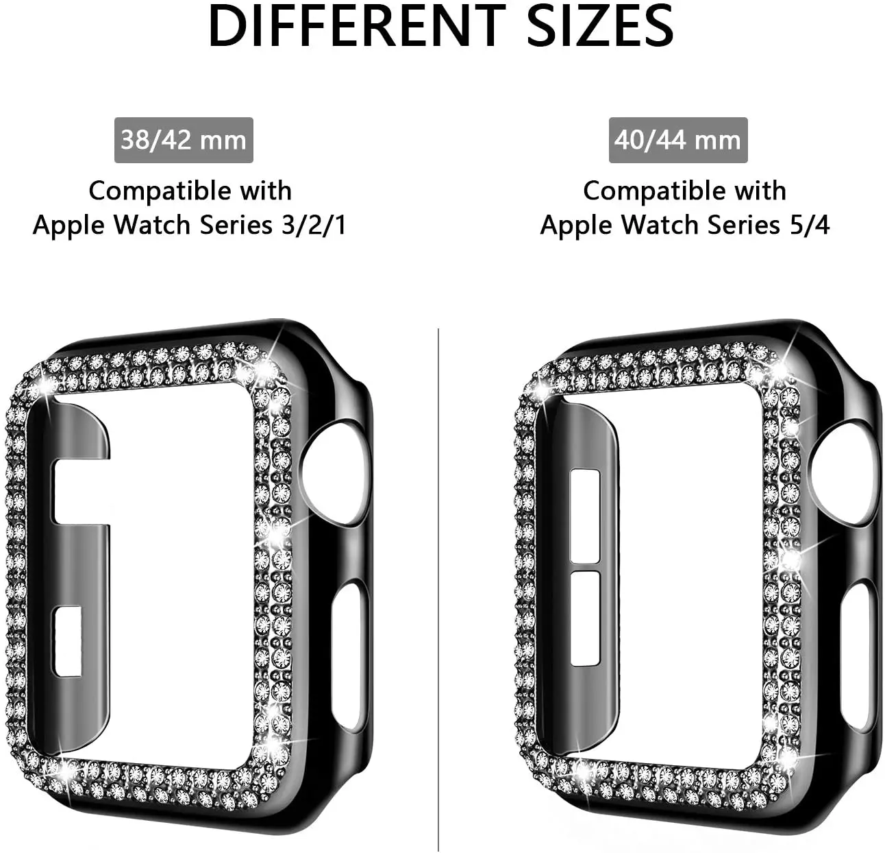 Bling PC защитный чехол для Apple Watch 6 SE 5 4 44 мм 40 бампер IWatch 42 38 мм|Часы Чехлы| |