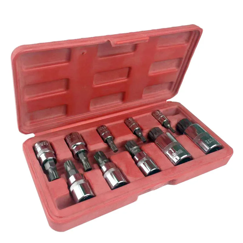 

10Pcs 12 Point MM Triple Square Spline Bit Socket Set For Tamper-Proof Lug Nuts Cylinder Head Bolt allen head sleeve Wrench