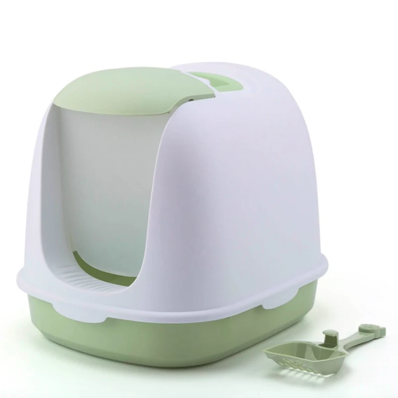Туалет для домашних животных кошачий поднос кошек против брызг с ковшом чистый