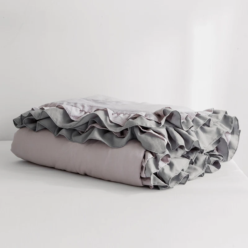 Однотонные стеганые одеяла летнее хлопковое покрывало для двуспальной кровати