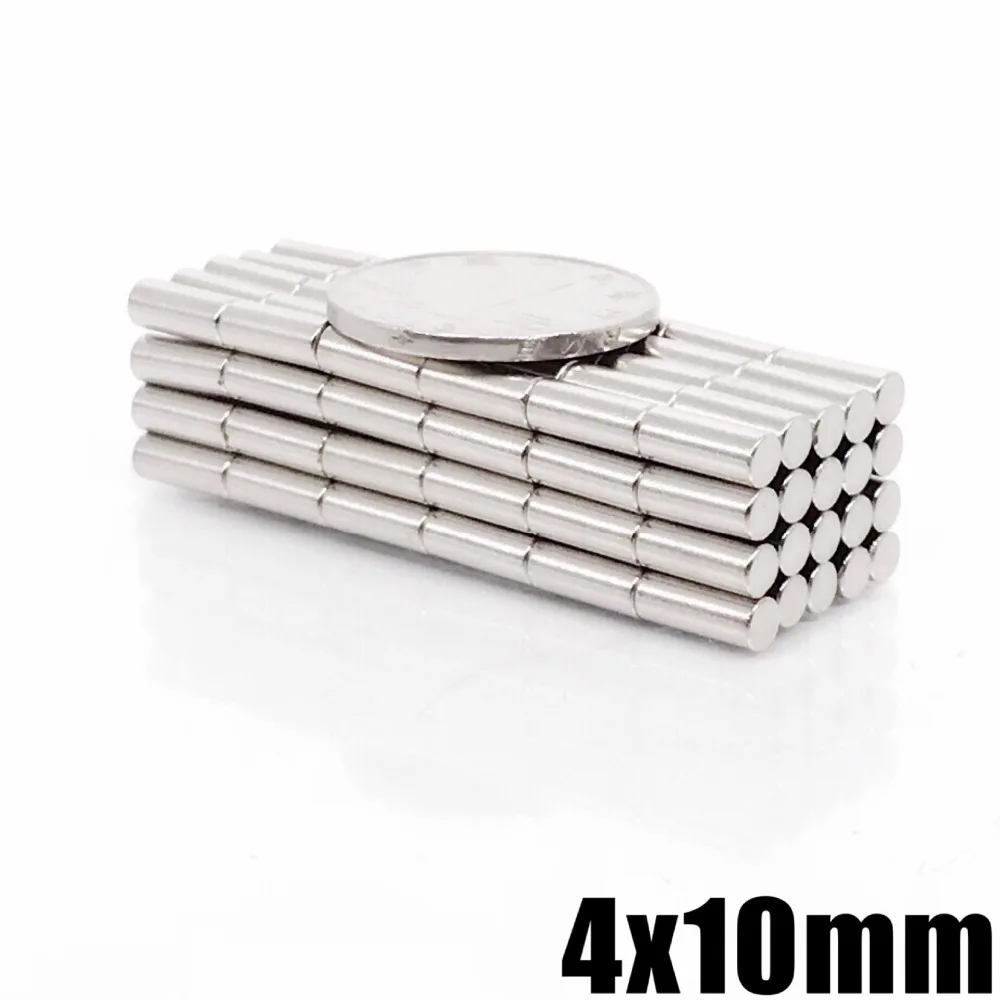 

20/50/100 шт 4x10 мм супер сильный N35 4x10 мм перманентных мощный редкоземельный магнит Ndfeb неодимовые магниты 4*10