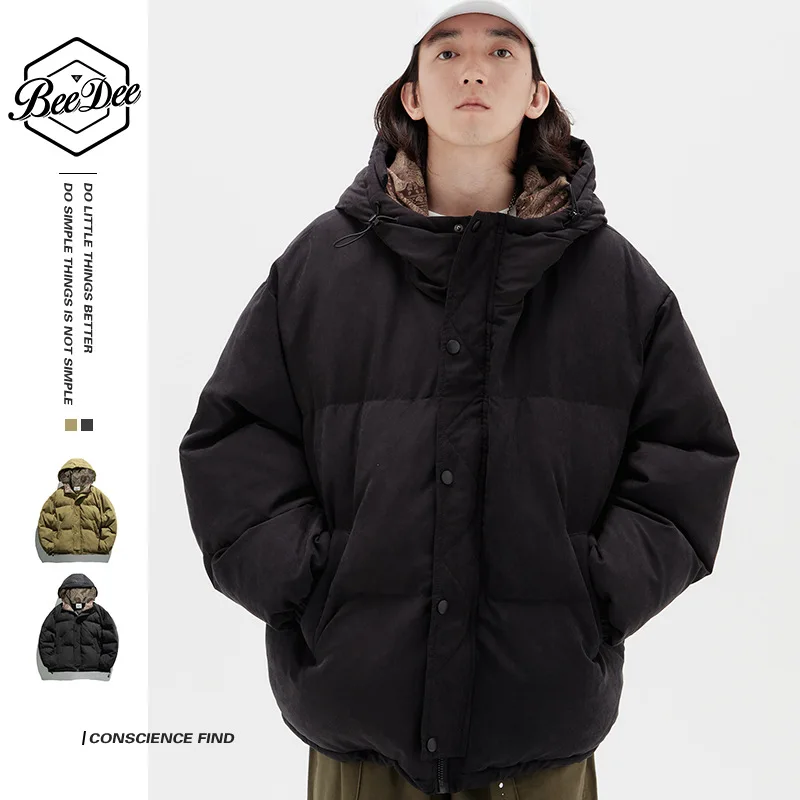 Теплая толстовка Beedee мужская и женская ватная куртка уличная одежда плотное