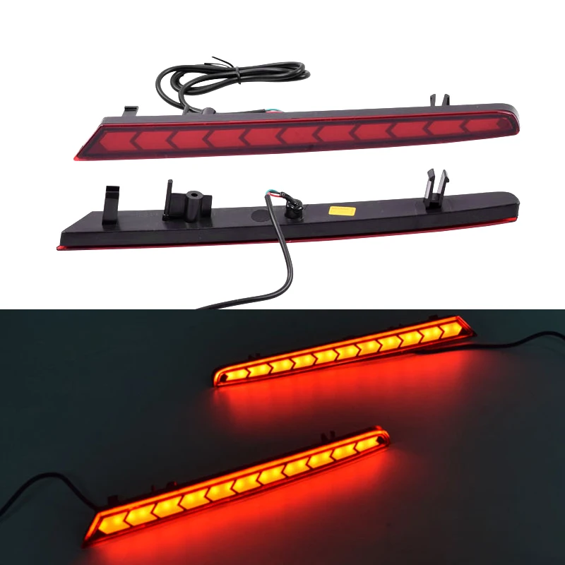

1 Pair New Durable Automobile Rear Bumper Fog Lamp Fit for Hyundai Santro 2018 2019 ABS Waterproof Brake Light Turn Signal Lamp