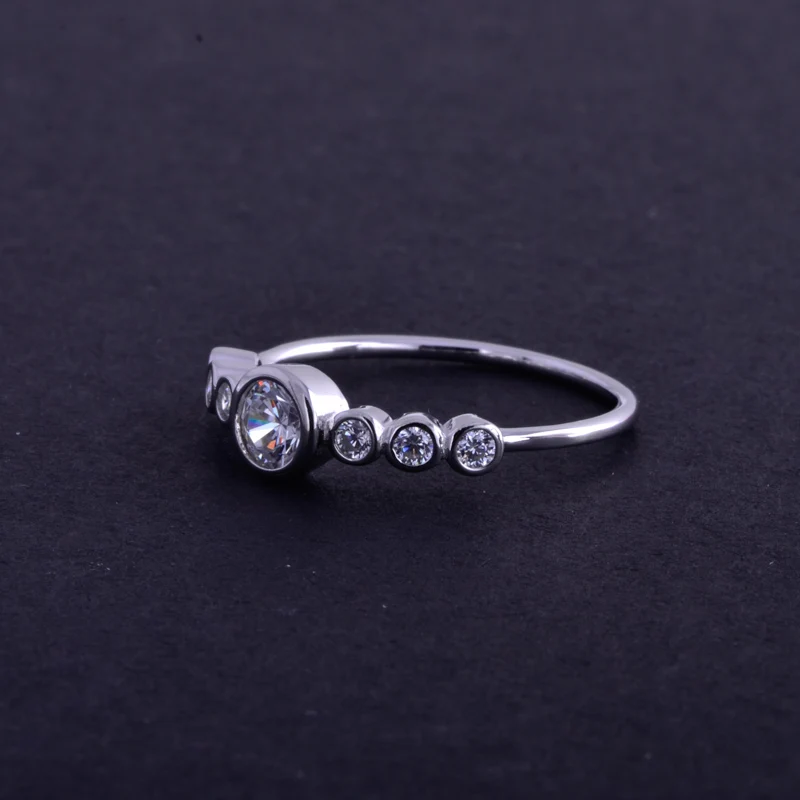 FFGems Настоящее 10 к Золотое кольцо Стерлинговый алмаз 0.7ct EF цвет Si ювелирные