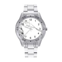 stealth quartz watch round teens wrist watch design steel fishing photo wristwatch