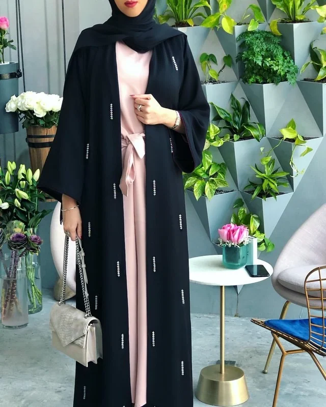Рамадан Абая для женщин Кафтан абаи Дубай ислама кимоно кардиган мусульманское платье кафтан Marocain турецкая исламская одежда 2021 ИД