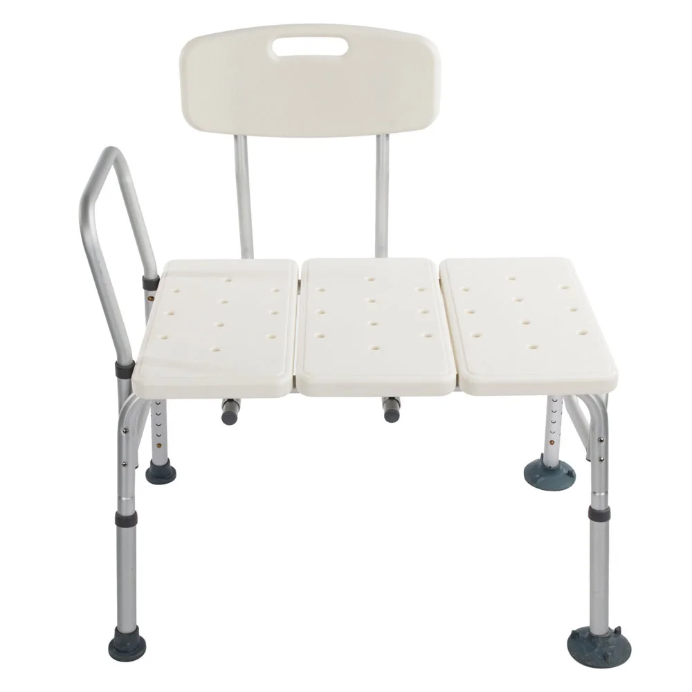

Bath Chair Aluminium Alloy Bath Chair Transfer Bench FCH Medical Bathroom Safety Shower Tub with Back & Handle White