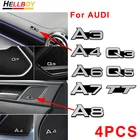 4 шт., автомобильные Алюминиевые наклейки для AUDI A4 8V 8P 8L A4L A3 A6 A7 A8 TT Q3 Q5 SQ5 Sline S4 RS4