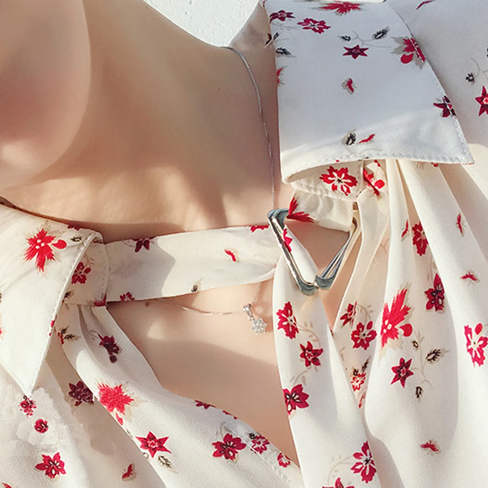 Осень 2019 Новое поступление женские модные повседневные шифоновые топы Цветочные