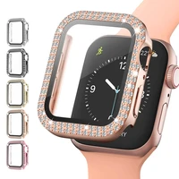 diamond case for apple watch 40mm 42mm 38mm accessories bling bumper protector cover iwatch series 3 4 5 6 se