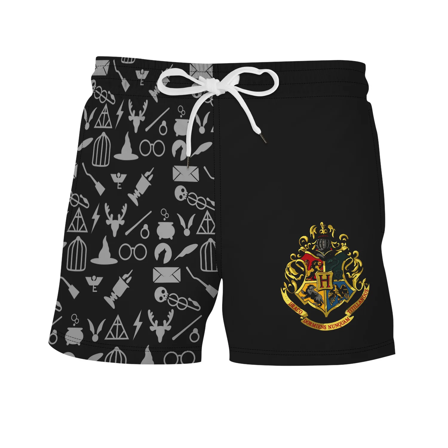 

Men's Casual Board Shorts Summer Lucky Cloud 3D Digital Printing Vacation Beach Drawstring Shorts