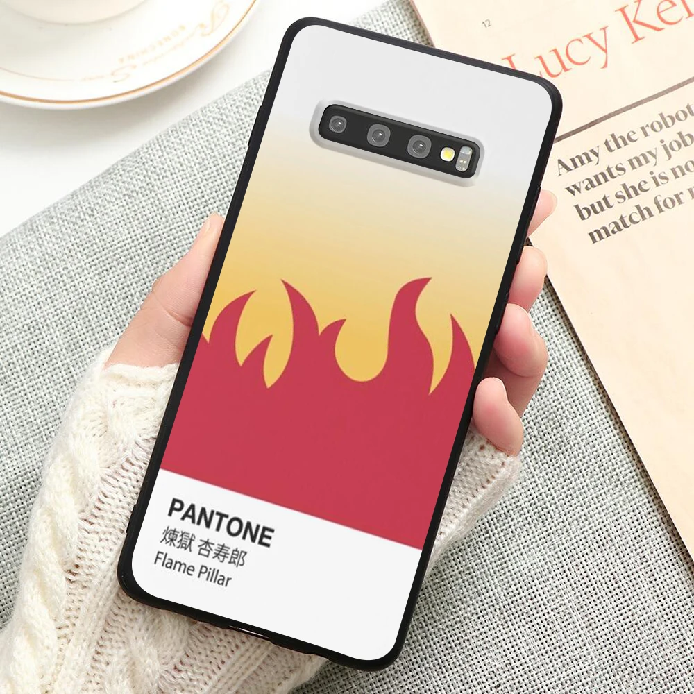 Черный стеклянный чехол для телефона Kamado Nezuko Kimetsu no Yaiba Demon Slayer Pantone Samsung Galaxy s20 Ultra s8