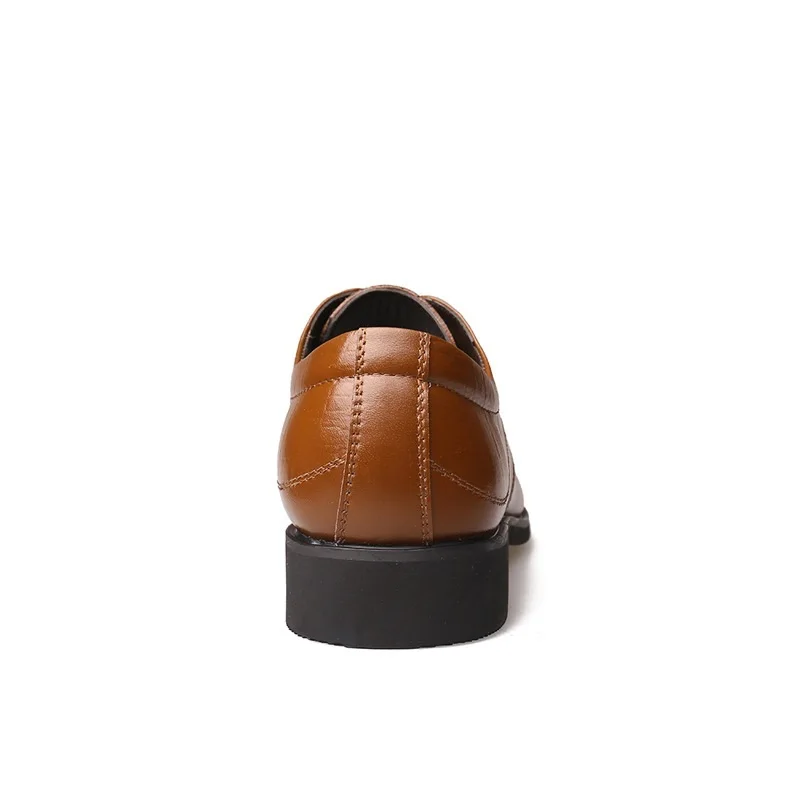 

British Luxury Men's Dress Shoes Business Autumn Male Oxfords High Quality Pointed Toe Casual Man Leather Shoes Comfortable 2019