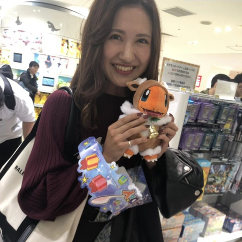 

25cm Christmas Plush Charmander Stuffed toys cute Exquisite dinosaur dragon doll gifts For children